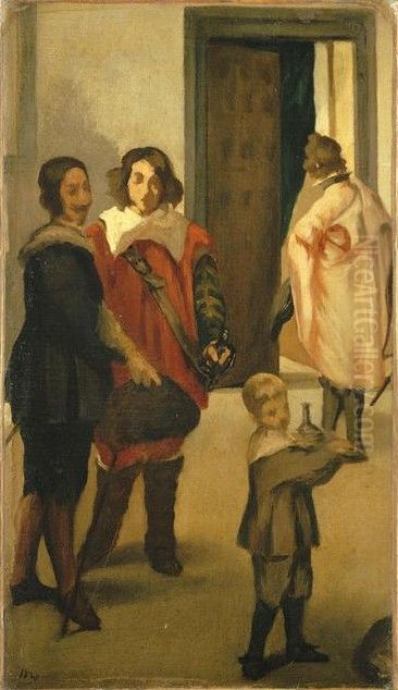 Spanish Cavaliers Oil Painting by Edouard Manet