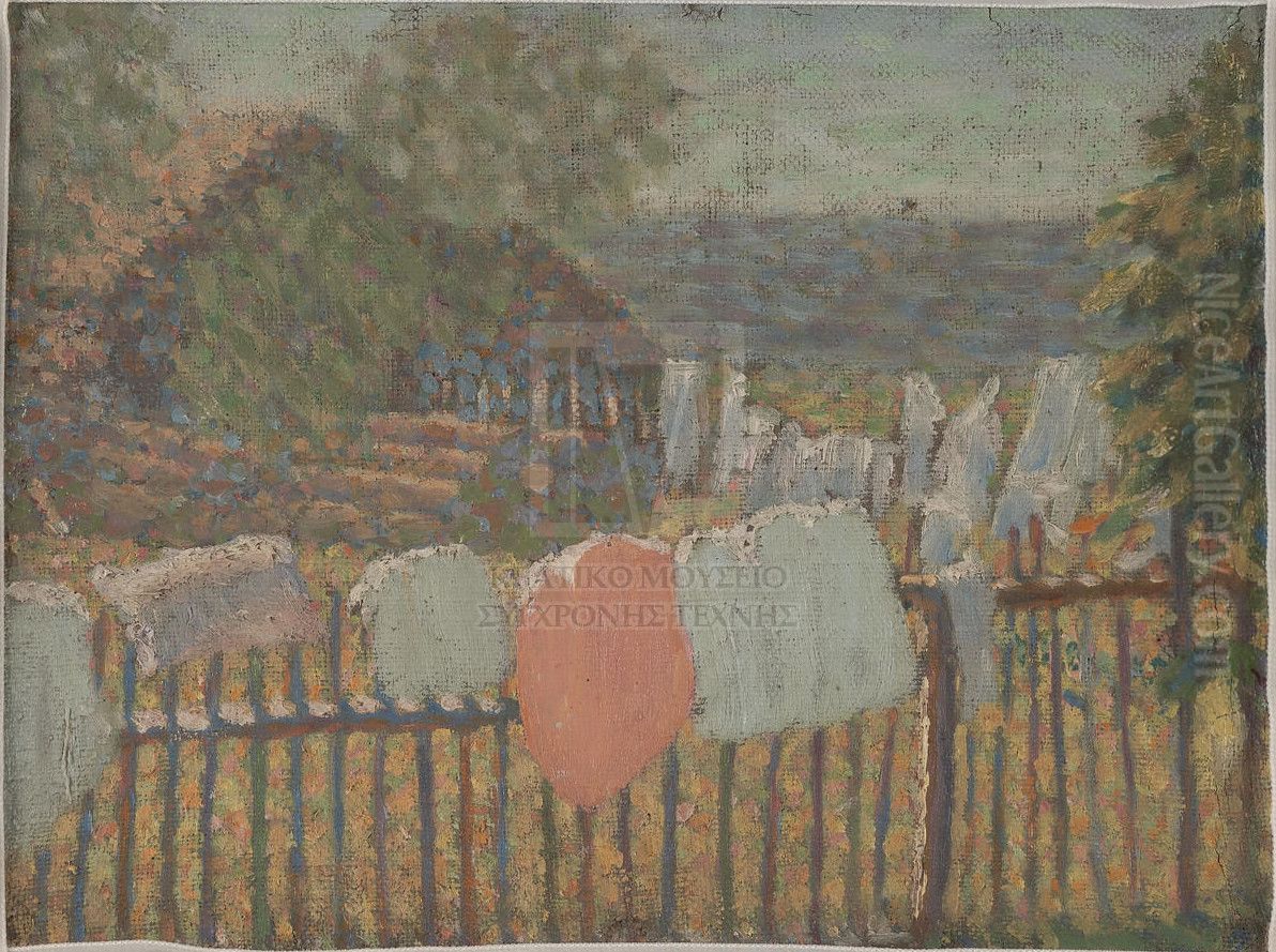 Farmhouse Oil Painting by Kasimir Sevrinovitch Malevich