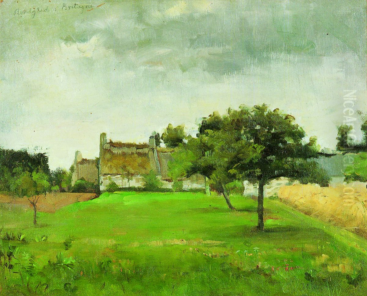 Farmhouse in Brittany Oil Painting by Helena Westermarck