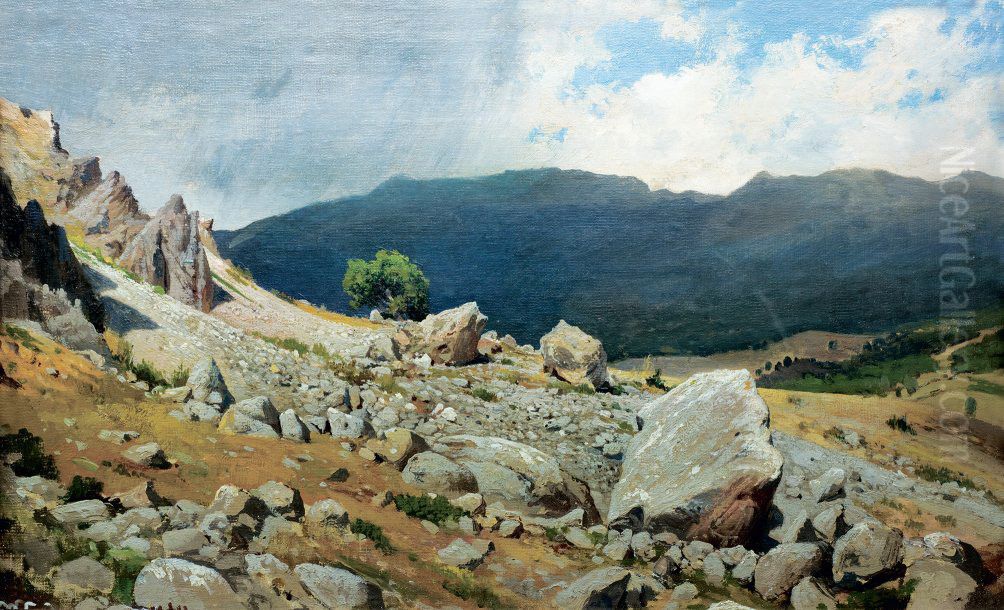 <<Iz okrestnostej Gurzufa>> Oil Painting by Ivan Shishkin