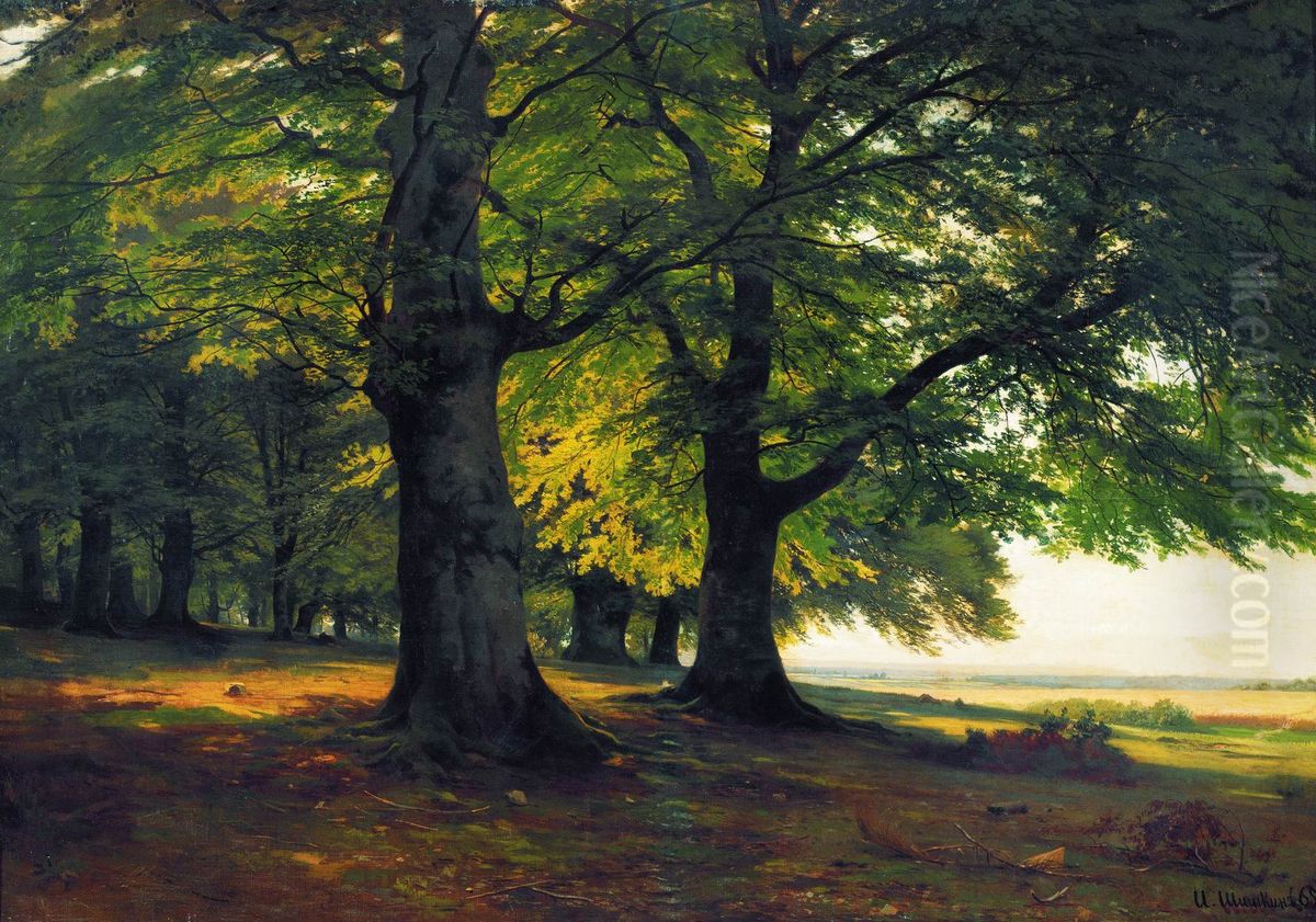 <<Tevtoburgskij les>> Oil Painting by Ivan Shishkin