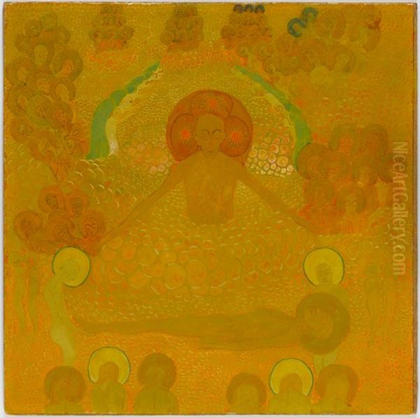 Assumption of a Saint Oil Painting by Kasimir Sevrinovitch Malevich