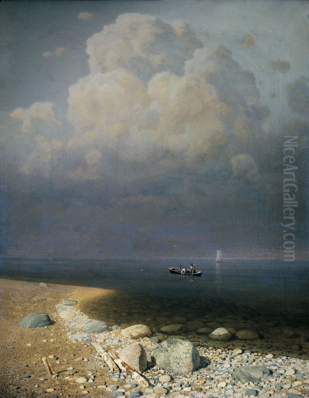 Lake Ladoga Oil Painting by Arkhip Kuindzhi