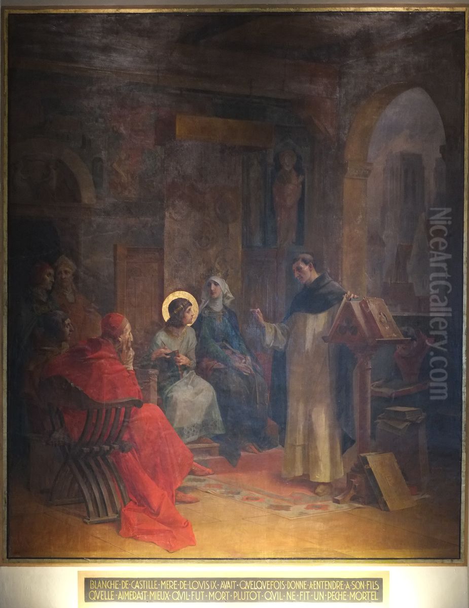 Saint Louis and Blanche of Castile Oil Painting by Martin von Feuerstein