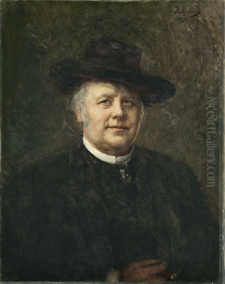 Portrett av Johannes Finne Brun Oil Painting by Hans Heyerdahl