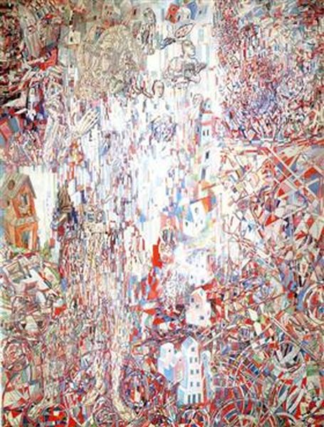 Formula of the Petrograd Proletariat Oil Painting by Pavel Filonov