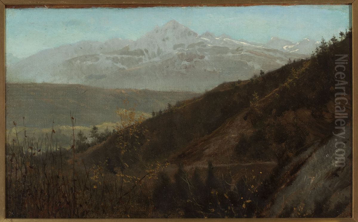 Mountain landscape Oil Painting by Lawrence Alma-Tadema