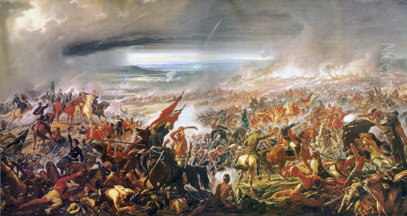 The Battle of Avai Oil Painting by Pedro Americo