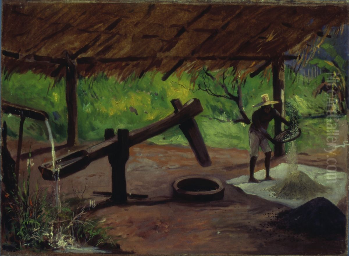 Monjolo Comum - Primordios da Lavoura Paulista Oil Painting by Alfredo Norfini