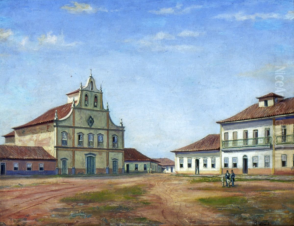 Largo dos Remedios, 1862 Oil Painting by Benedito Calixto