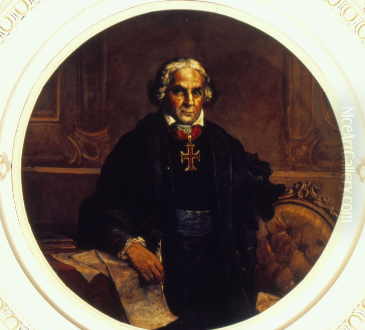 Retrato de Jose Bonifacio de Andrada e Silva Oil Painting by Oscar Pereira Da Silva