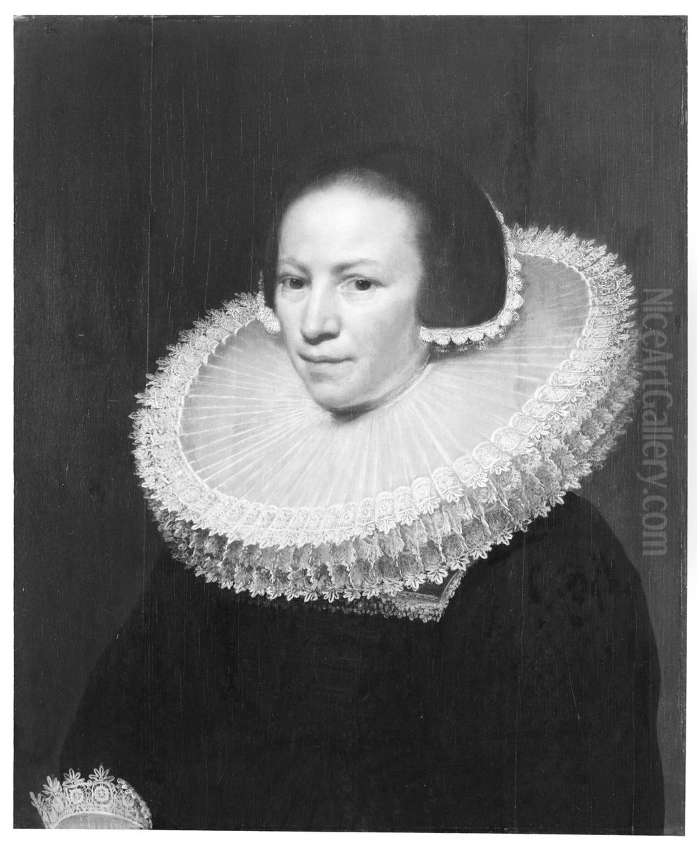 Portrait of a Woman Oil Painting by Jan Van Ravesteyn