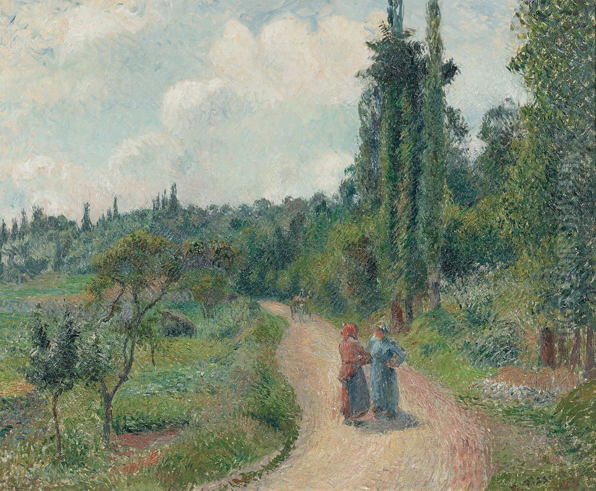 La Route d'Osny Oil Painting by Camille Pissarro