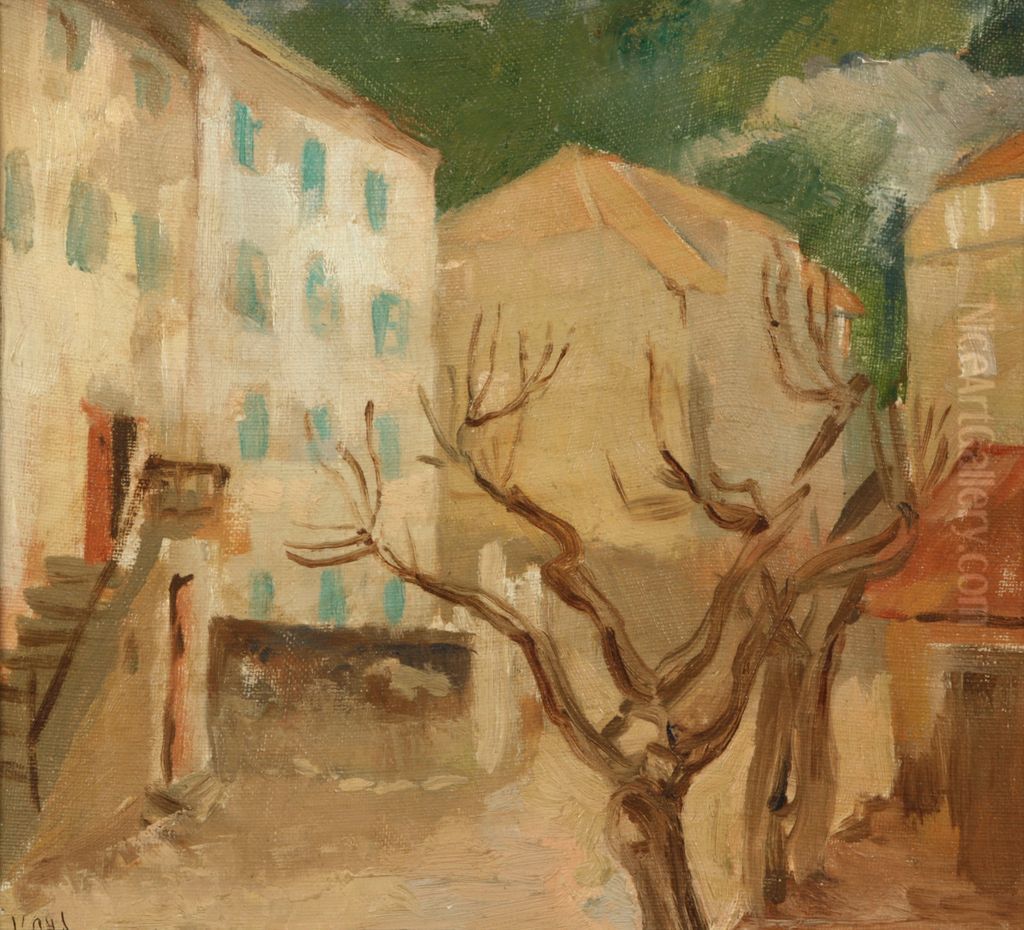 Dvur ve meste Oil Painting by Georges Kars