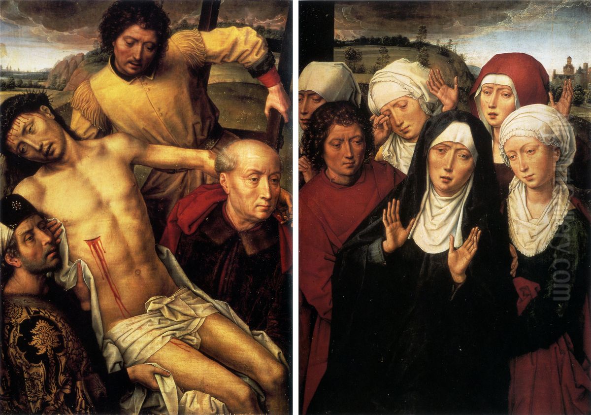 Diptic de Granada Oil Painting by (manner of) Memling, Hans