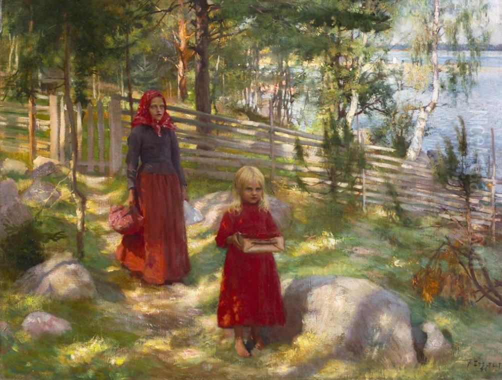 Smultron Oil Painting by Albert Edelfelt