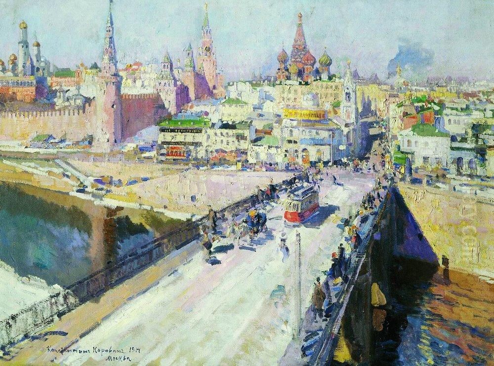 <<Moskvoreckij most>> Oil Painting by Konstantin Alexeyevich Korovin