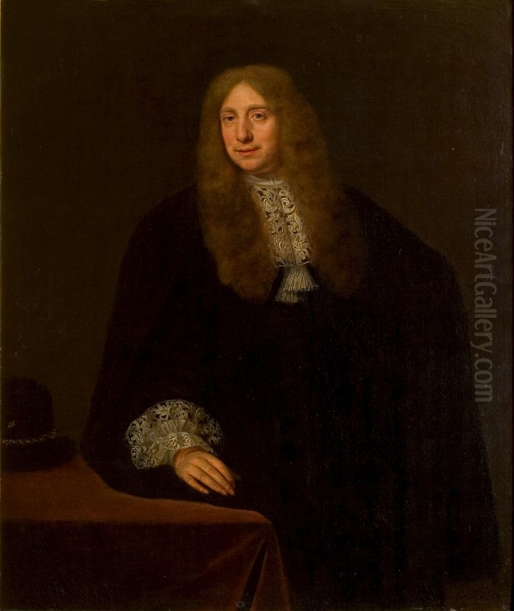 Portret van een heer Oil Painting by Michiel van Musscher