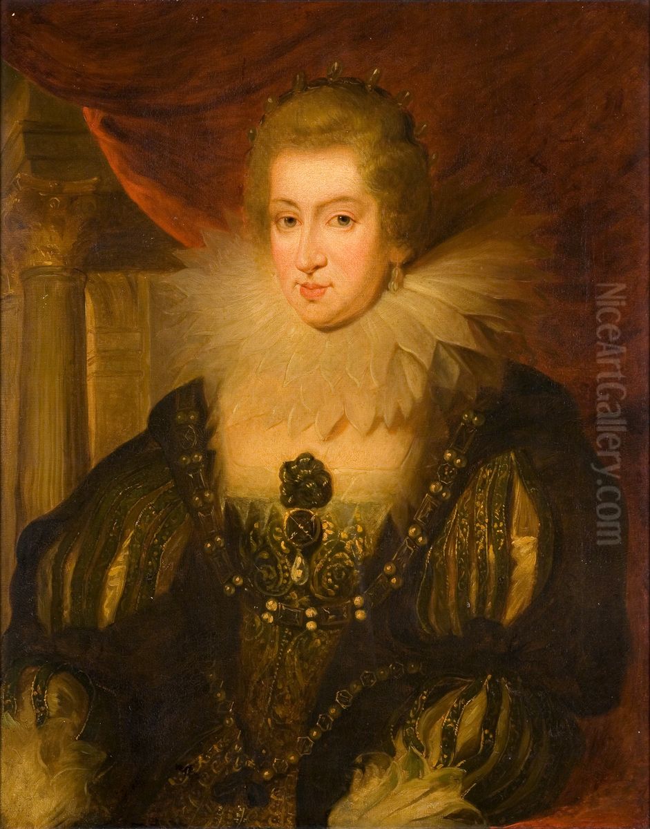 Anna van Oostenrijk Oil Painting by Sir Anthony Van Dyck