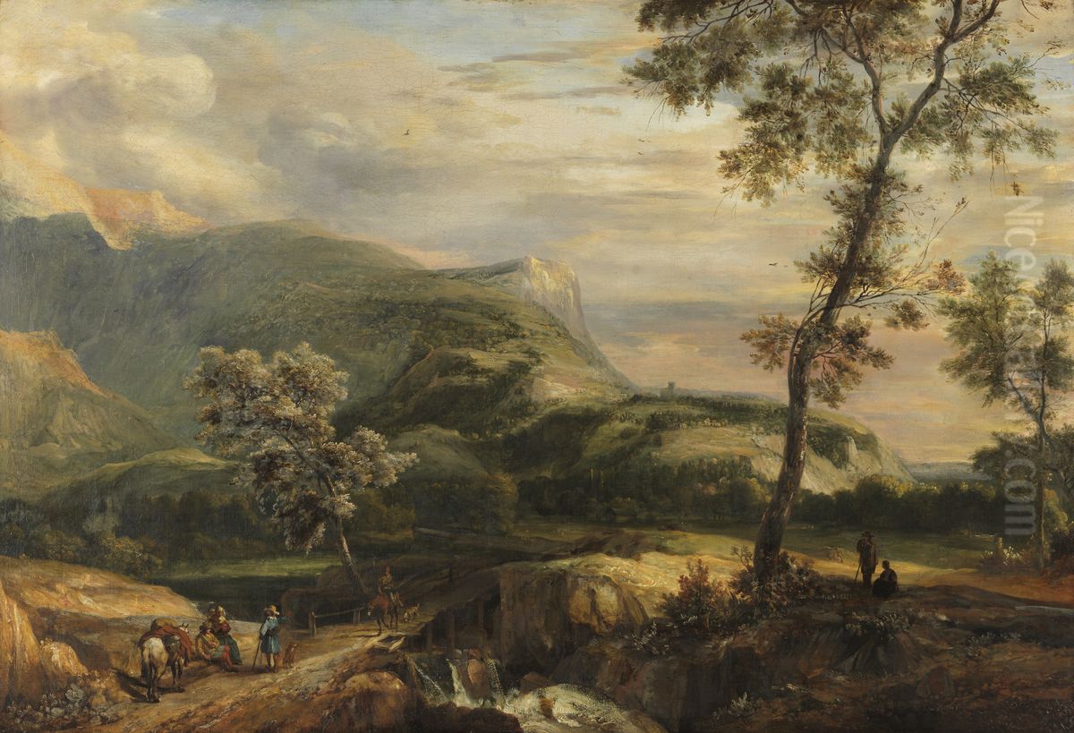 Berglandschap Oil Painting by Roelant Roghman