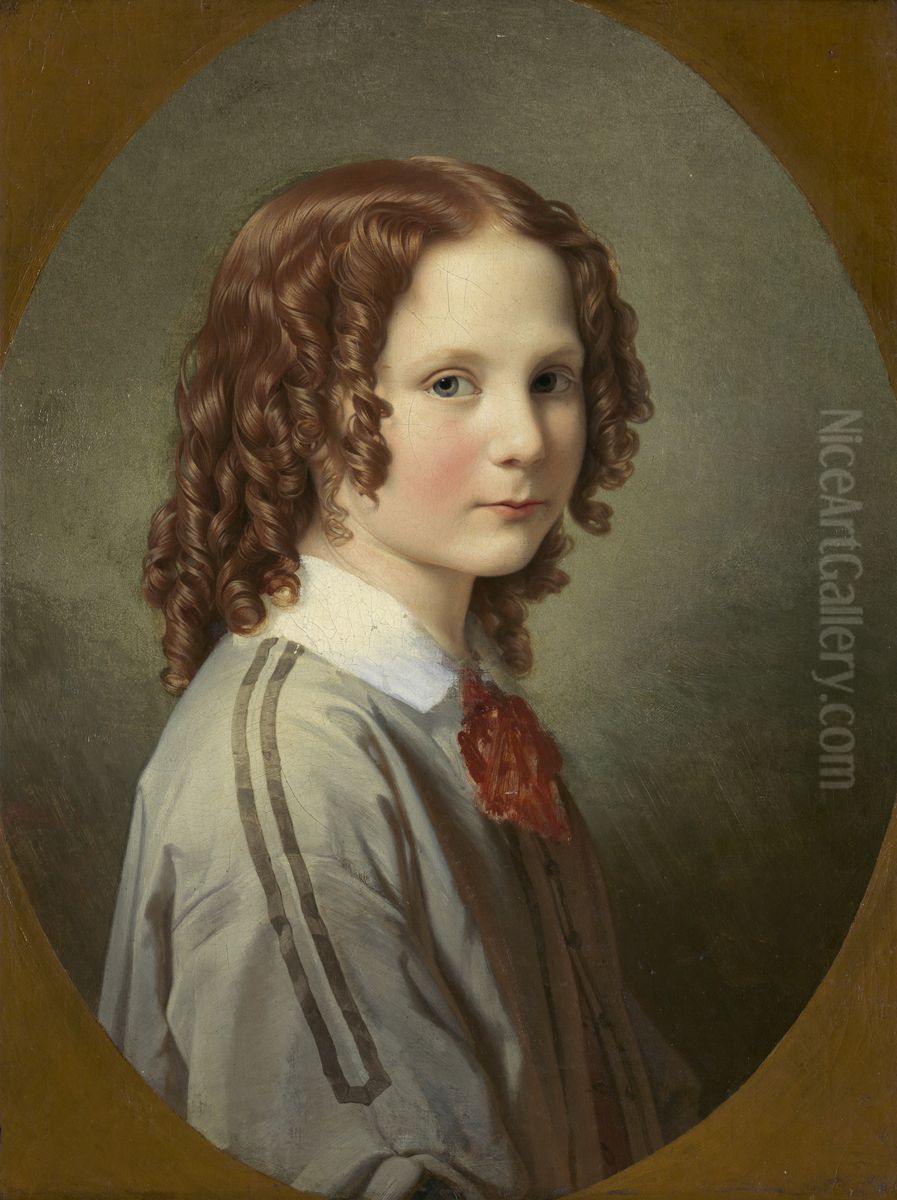Portret van Romolo Oreste Koelman (1847 - 1912) Oil Painting by Jan Philip Koelman