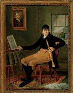 Portret van een klarinetspeler (waarschijnlijk Philippe Christiani)
