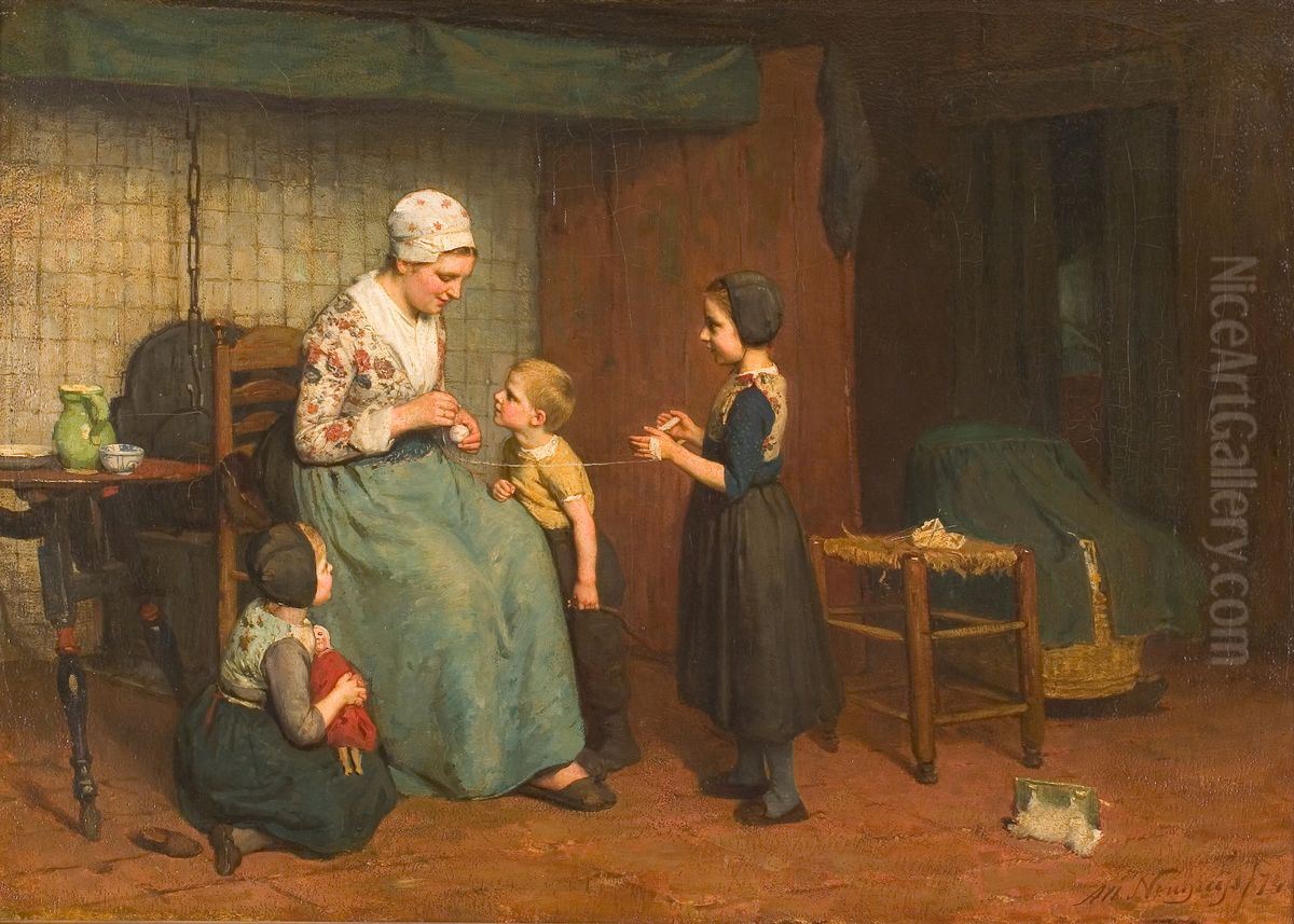 Garen winden Oil Painting by Albert Neuhuys