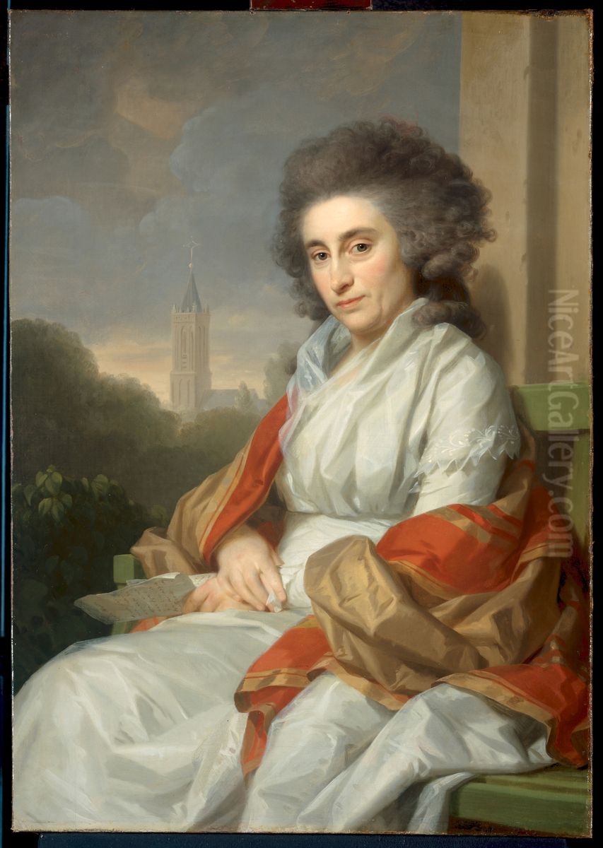 Cornelia Rijdenius (1746-1826). Echtgenote van Johannes Lublink Oil Painting by Johann Friedrich August Tischbein