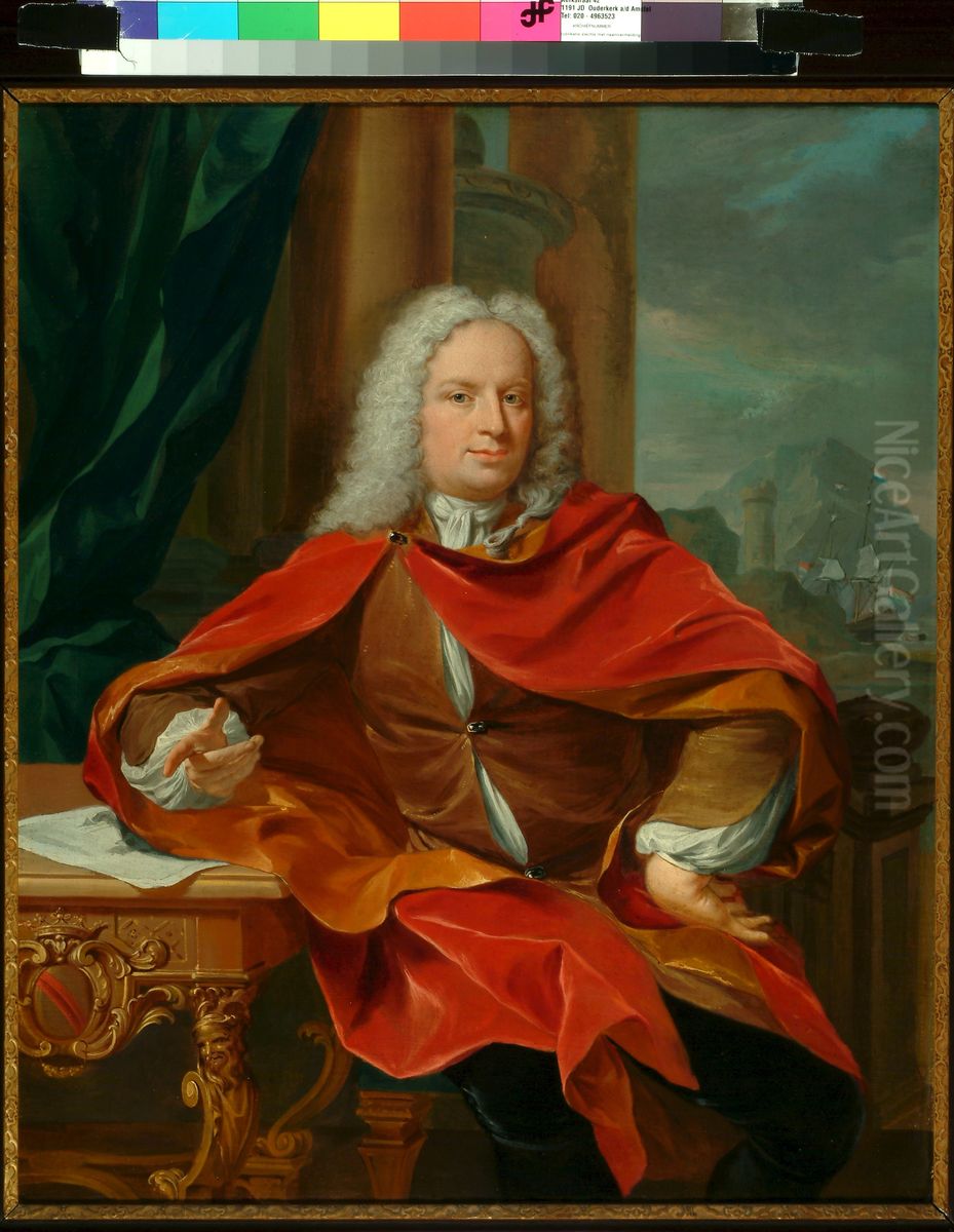Reyer van der Burch Oil Painting by Nikolaas Verkolje