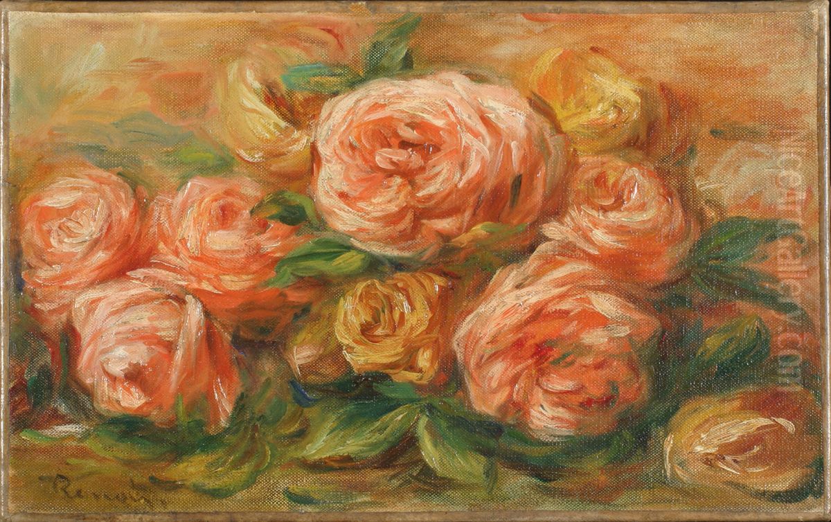 Rozen Oil Painting by Pierre Auguste Renoir