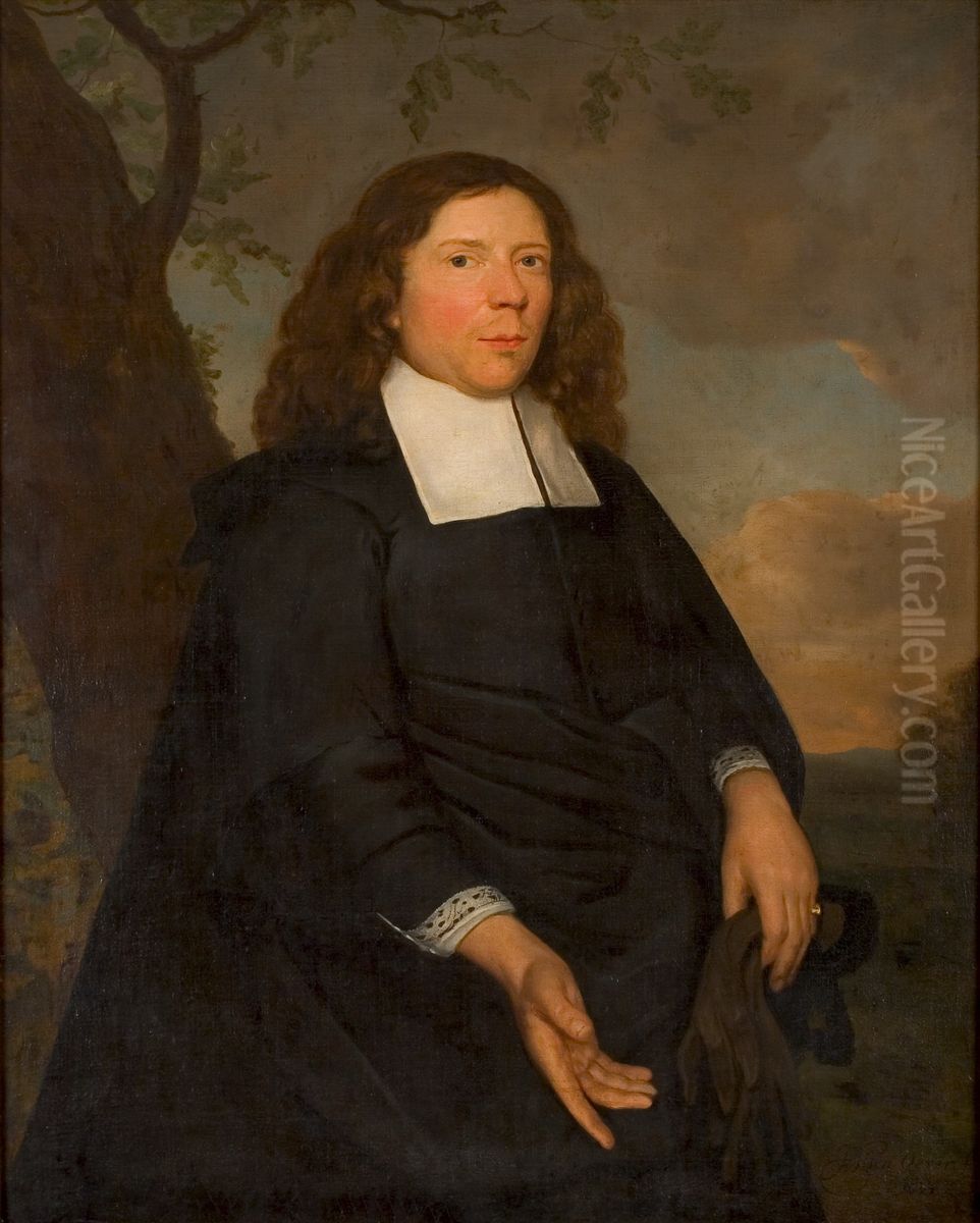 Portret van een onbekende man Oil Painting by Hendrick ten Oever