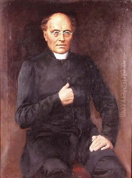 J.L.Runeberg Oil Painting by Albert Edelfelt