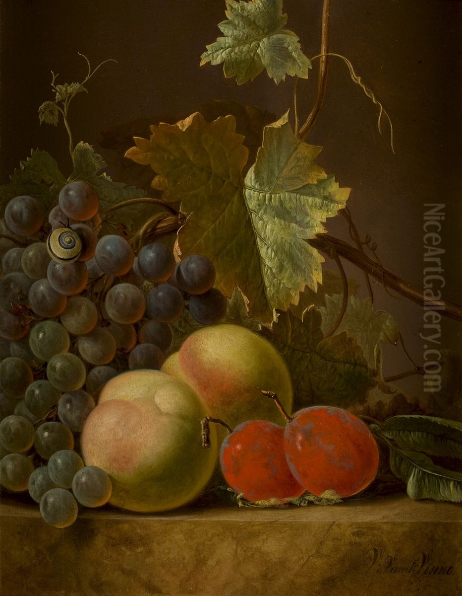Stilleven met fruit Oil Painting by Vincent Jansz van der Vinne