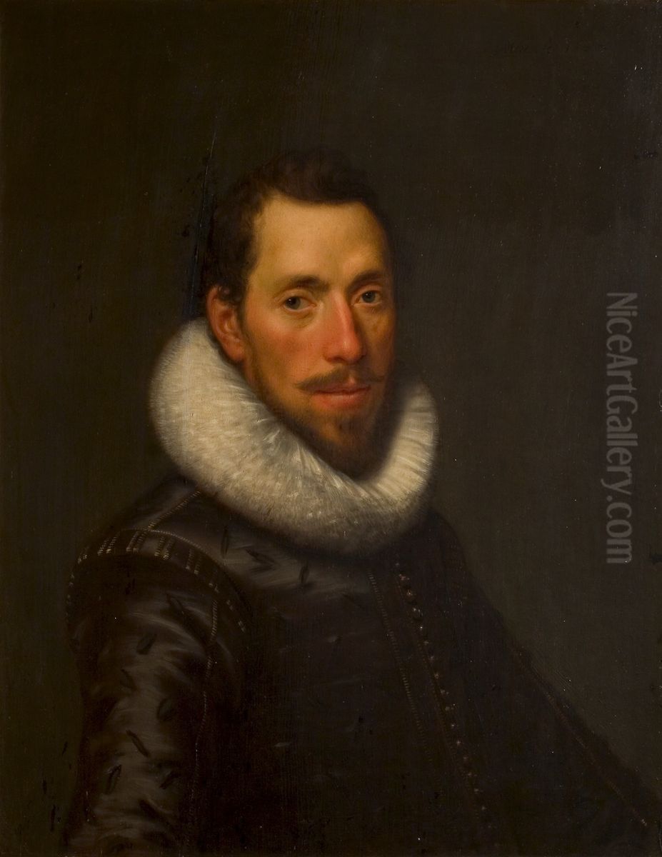 Portret van een heer Oil Painting by Paulus Moreelse