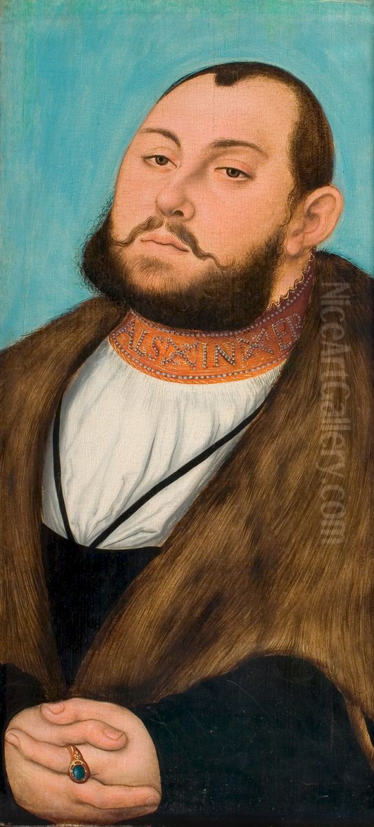 Johan Frederik de Grootmoedige (1503-1554), keurvorst van Saksen Oil Painting by Lucas Cranach the Elder