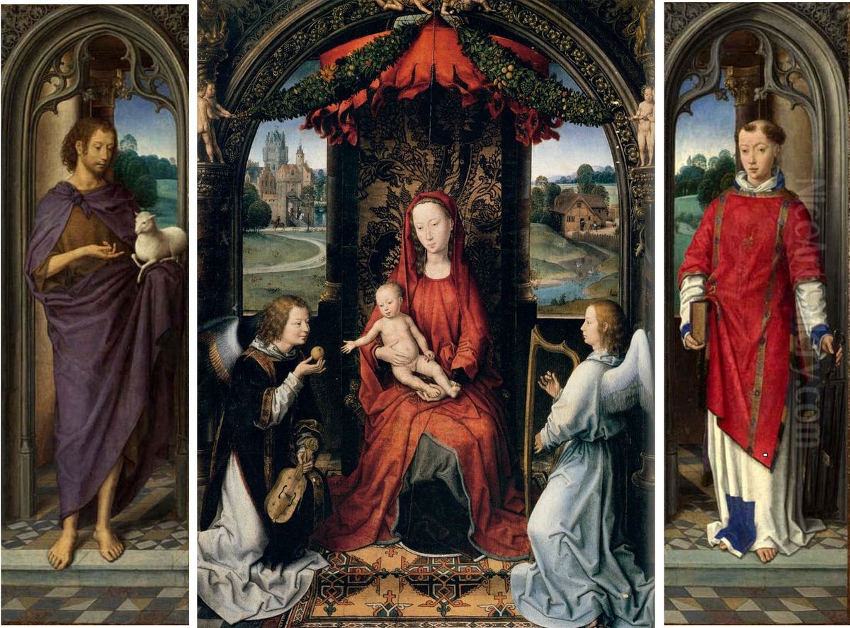 Pagagnotti Triptych Oil Painting by (manner of) Memling, Hans