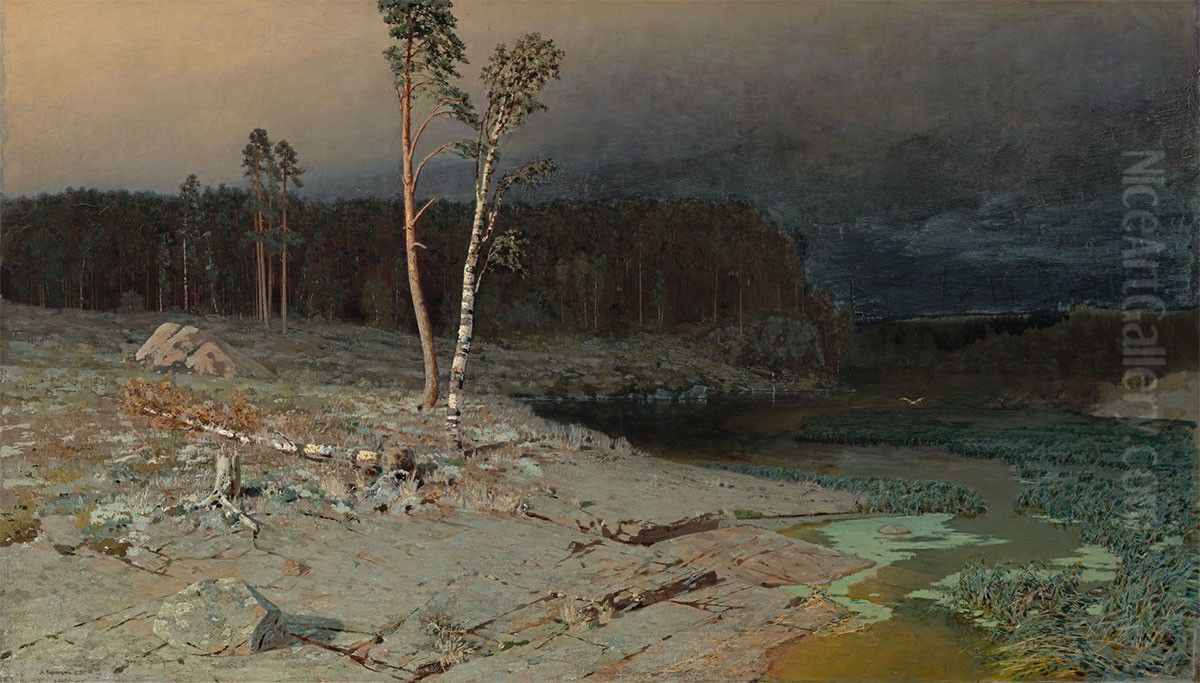 On the Island of Valaam Oil Painting by Arkhip Kuindzhi