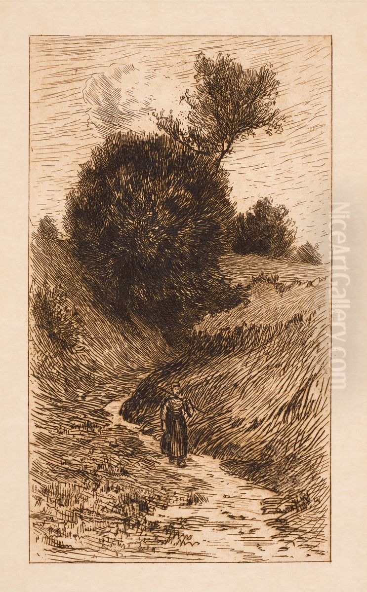 Landschap Oil Painting by Antonie Louis Koster