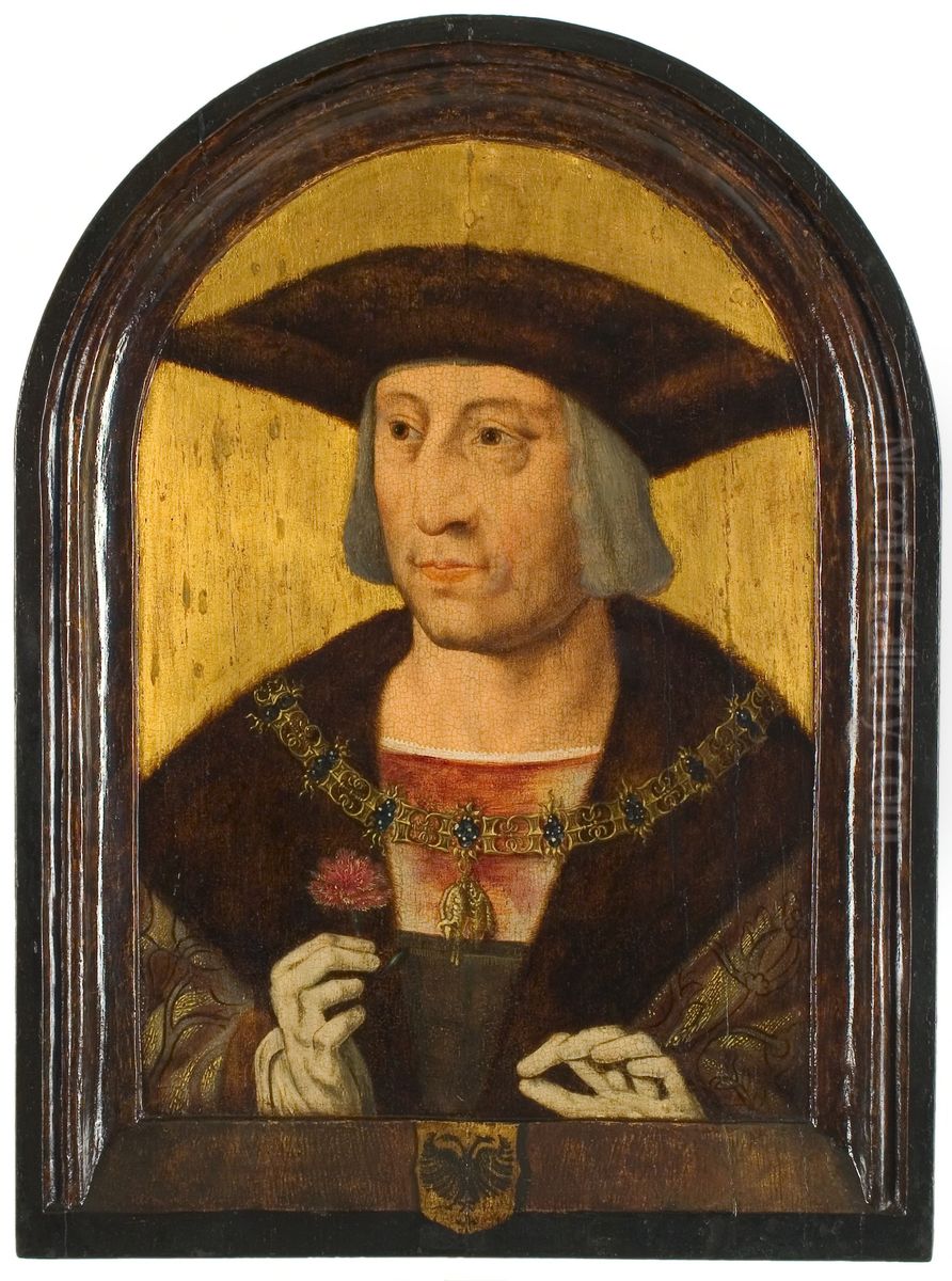 Keizer Maximiliaan I Oil Painting by Master Of Frankfurt