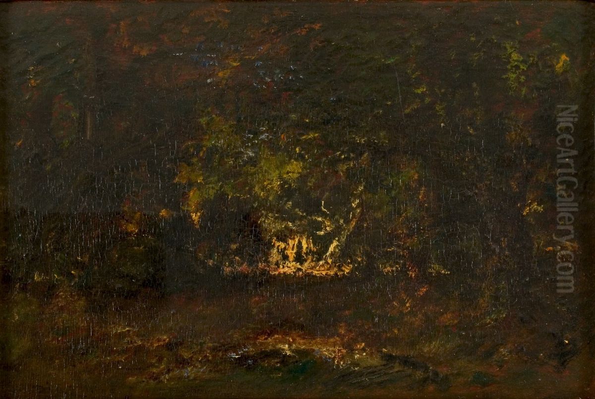In het bos van Fontainebleau (Sousbois Fontainebleau) Oil Painting by Narcisse Virgilio Diaz
