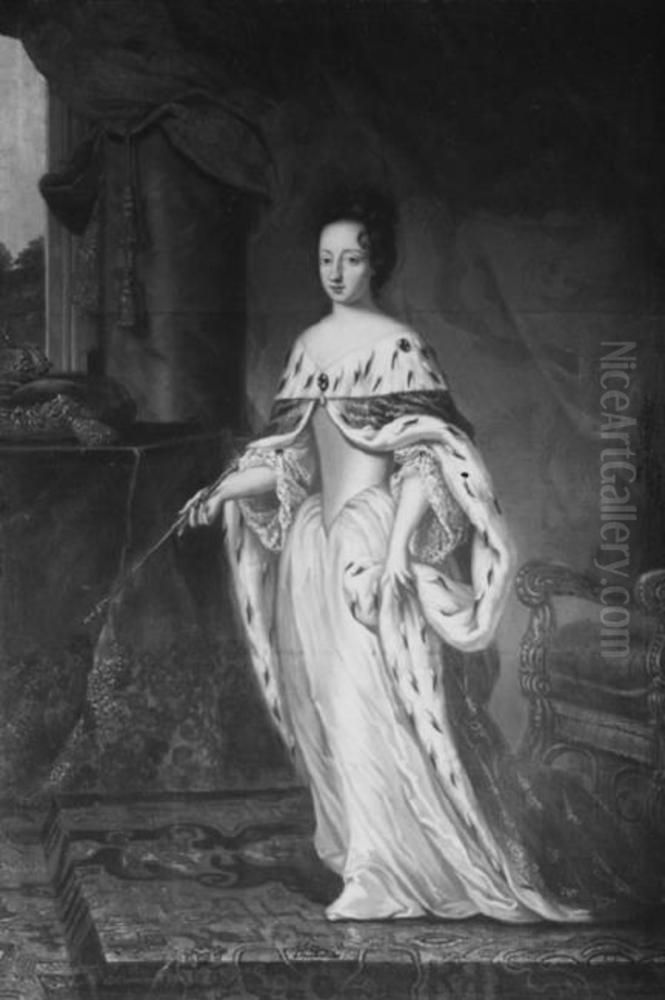 Ulrika Eleonora d.a., 1656-1693 Oil Painting by David Klocker Ehrenstrahl