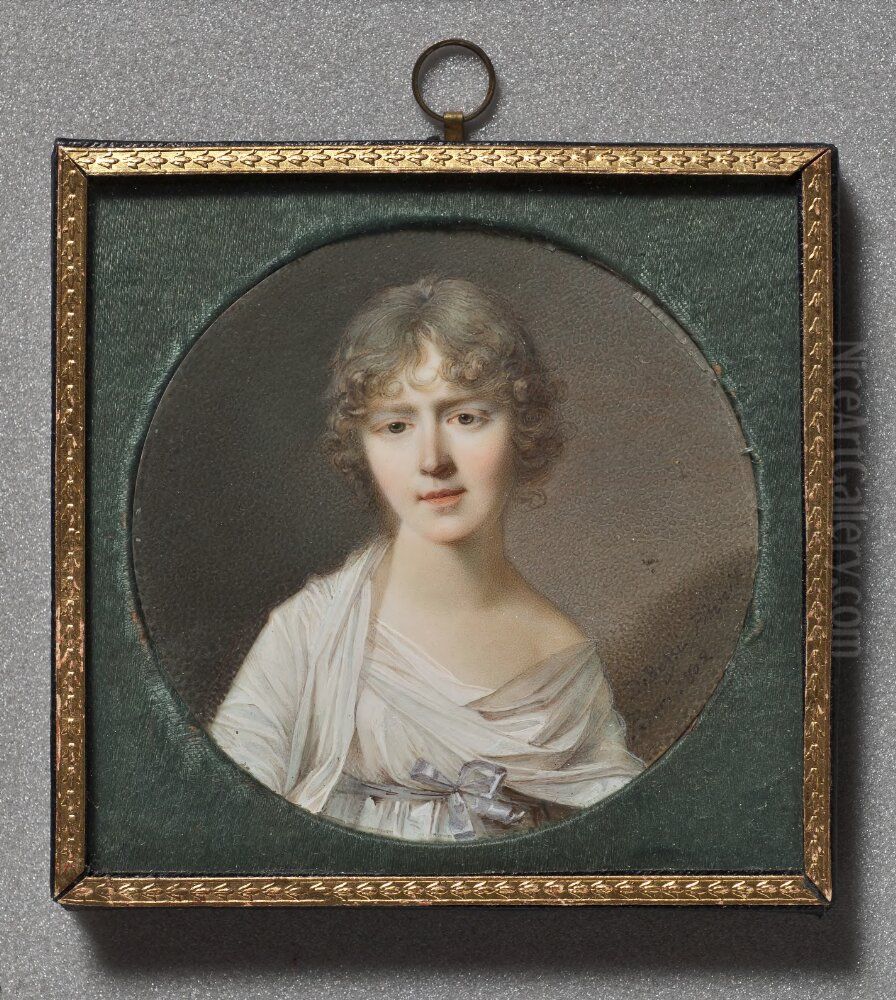 Madame Miatleff, fodd prinsessa Soltikov Oil Painting by Johann Dominik Bossi