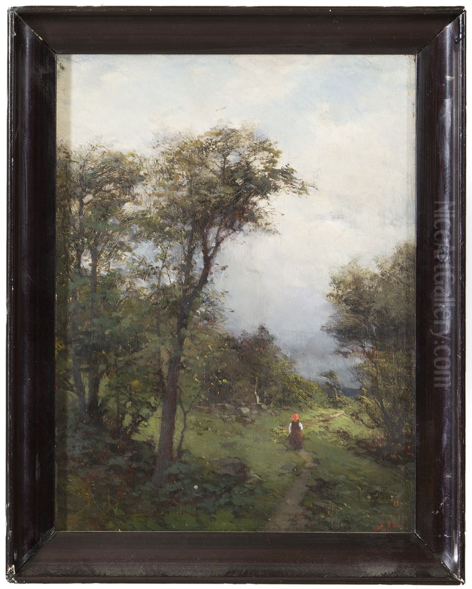 Kulla pa vagen Oil Painting by Severin Nilsson