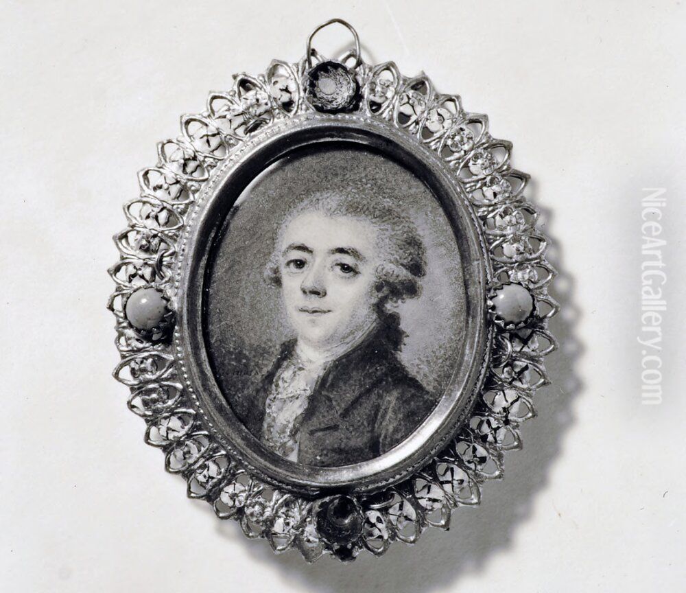 Gabriel Kristian Koschell (1743-1810), grosshandlare, kommerseradet Oil Painting by Anton Ulrik Berndes