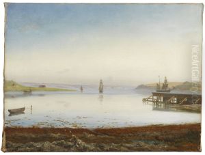 Fjord med segelfartyg