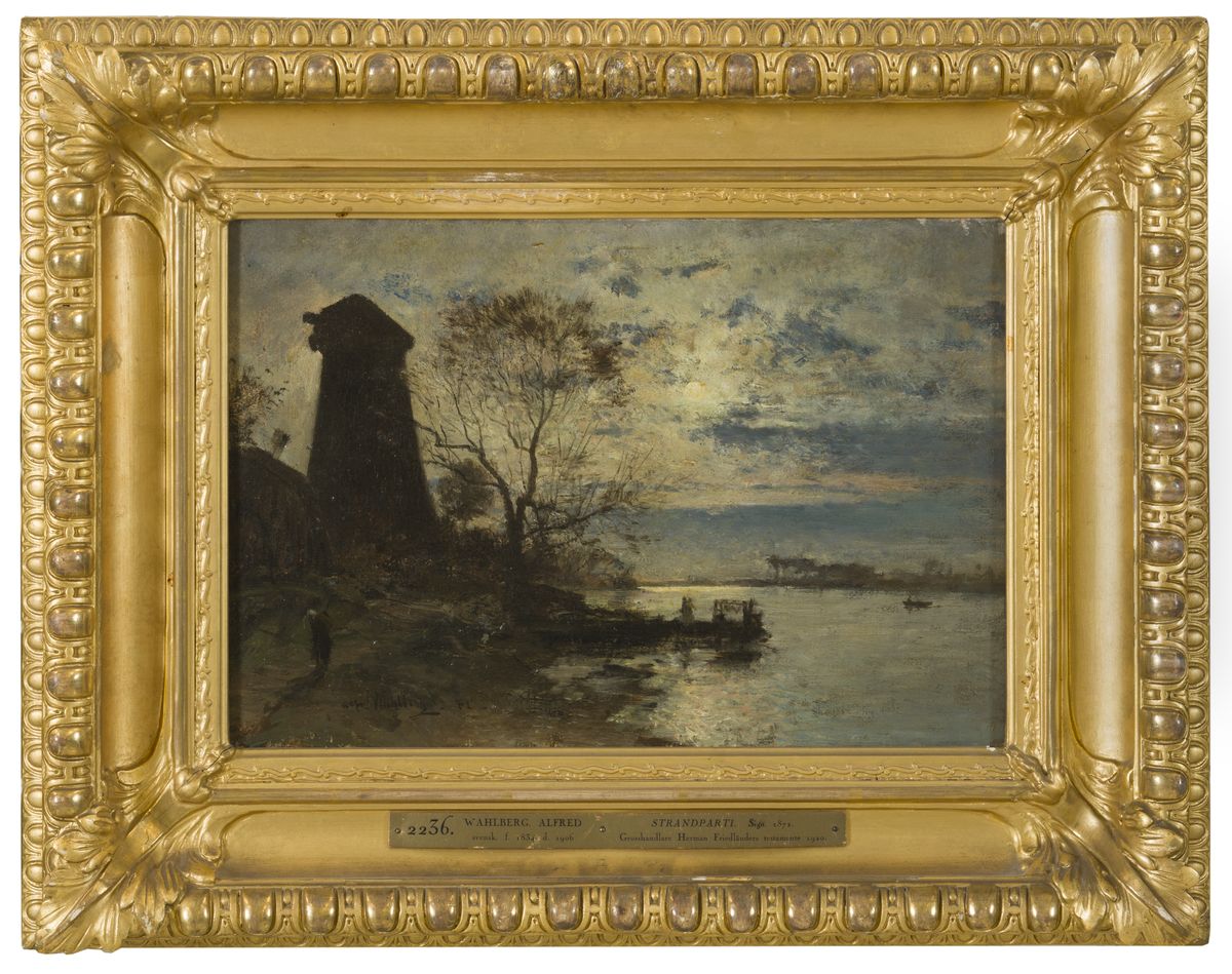 The Shore Oil Painting by Alfred Wahlberg