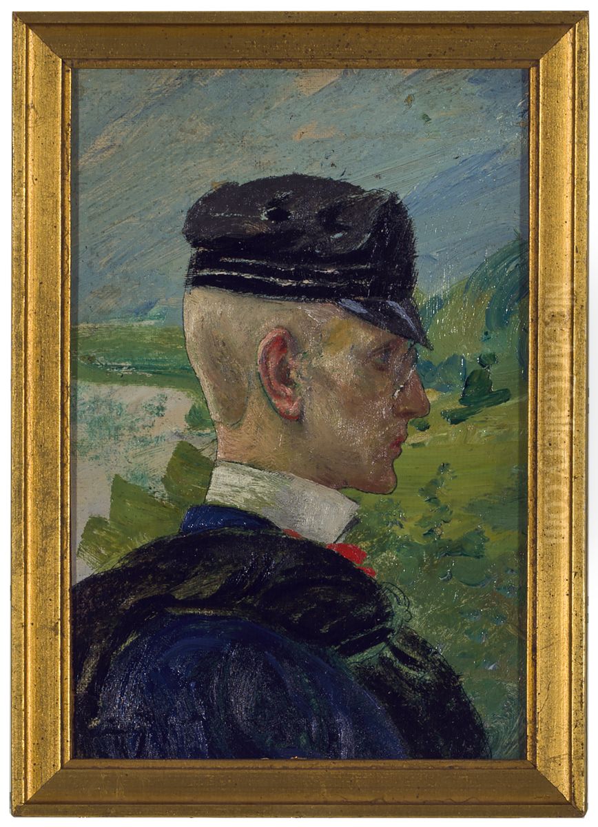 Gossportratt. Studie till Korum, 1901, Norra latin, Stockholm Oil Painting by Carl Larsson
