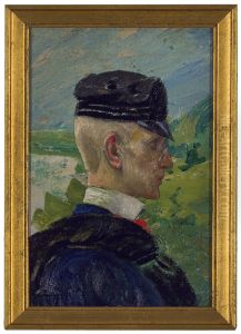 Gossportratt. Studie till Korum, 1901, Norra latin, Stockholm