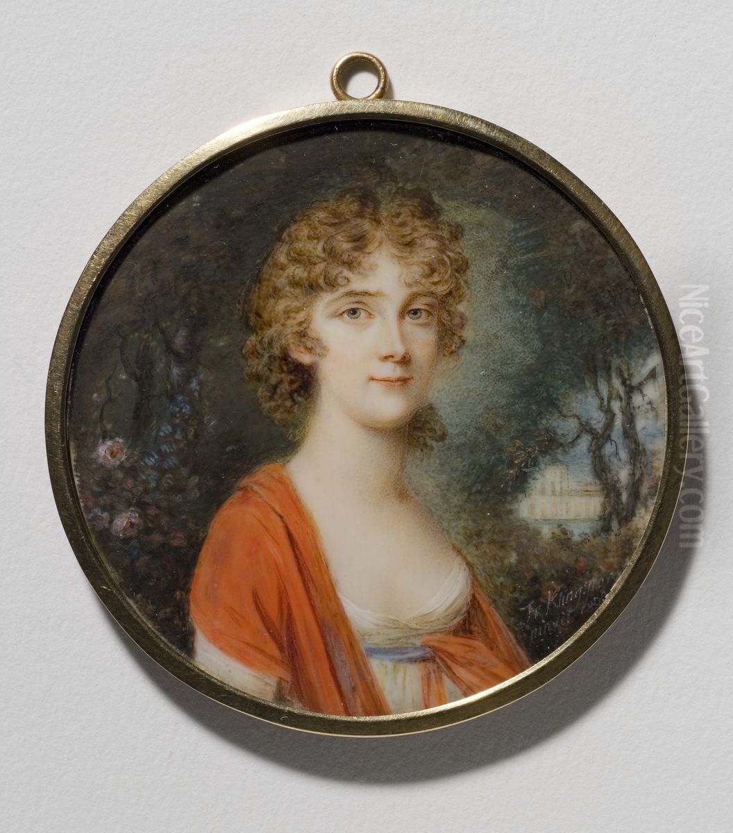 Fredrika Dorotea Wilhelmina, drottning av Sverige Oil Painting by Fredrik Filip Klingspor