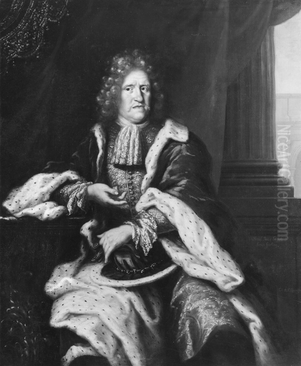 Goran Sperling, 1630-1691 Oil Painting by David Klocker Ehrenstrahl